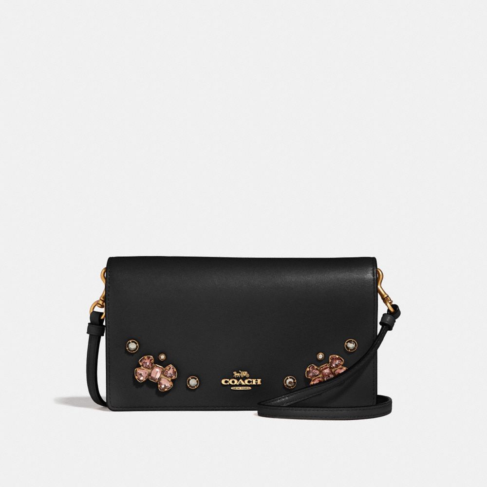 COACH Hayden Foldover Crossbody Clutch With Crystal Applique