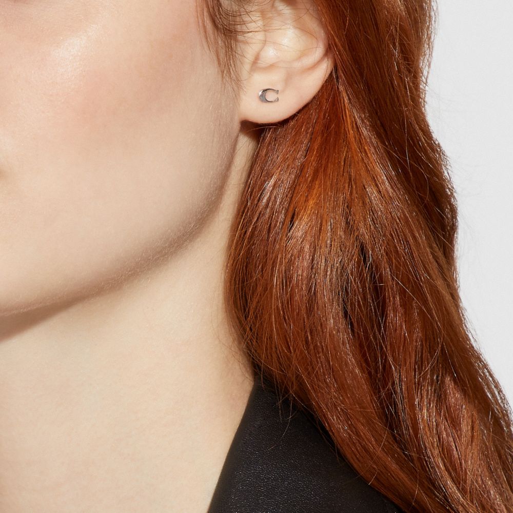 COACH Signature Stud Earrings