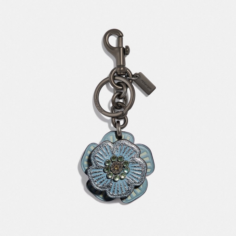 Crystal Tea Rose Bag Charm COACH