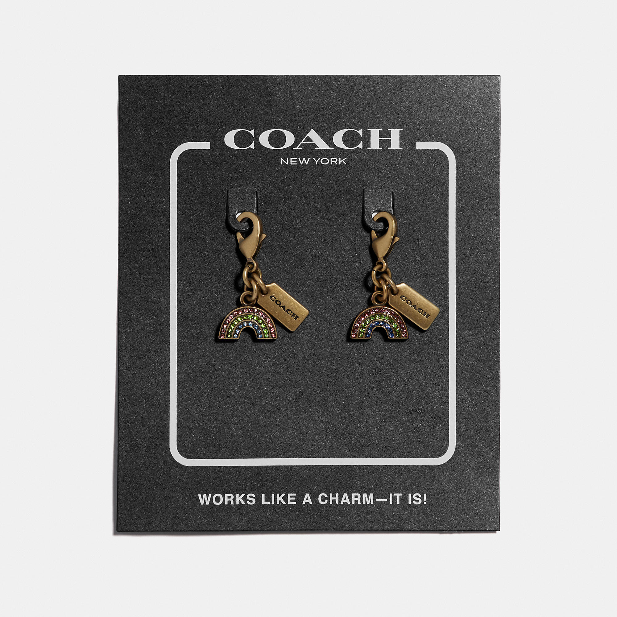 Coach Rainbow Shoe Charm In Yellow In Gold