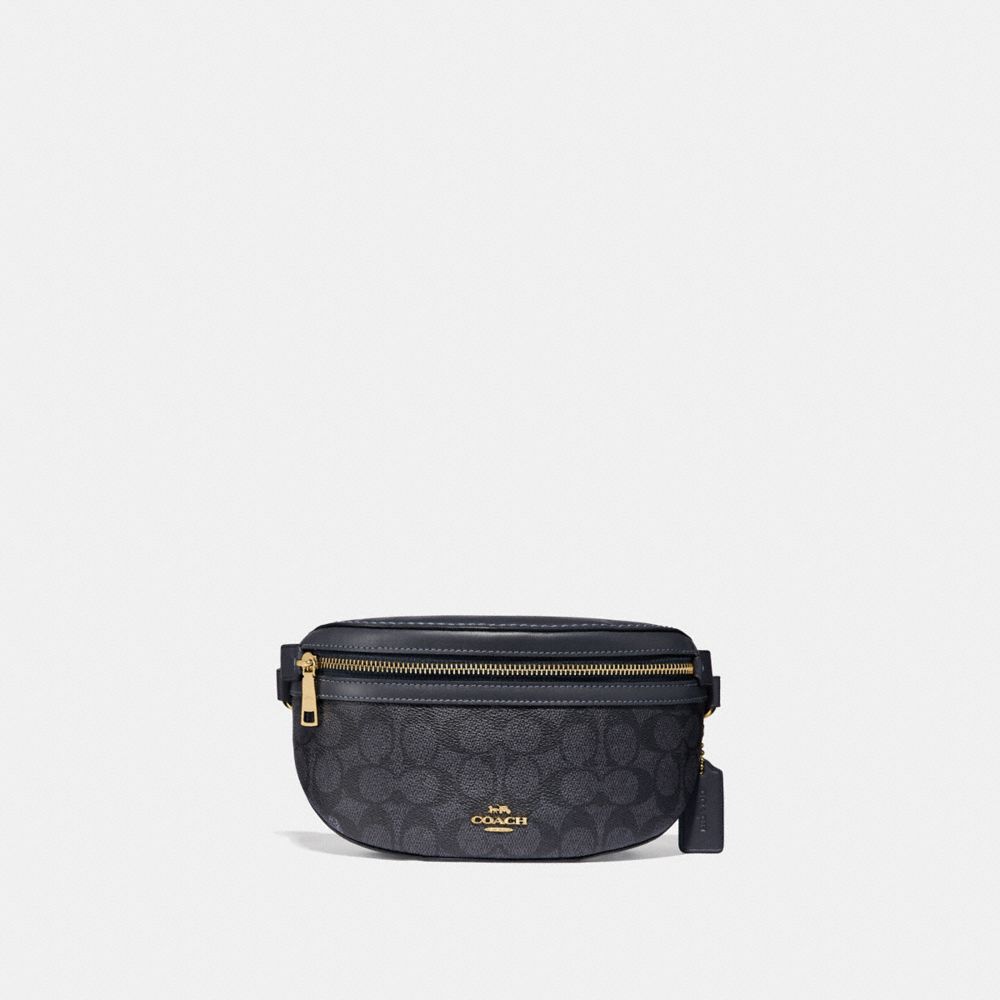 coach belt bag in signature canvas