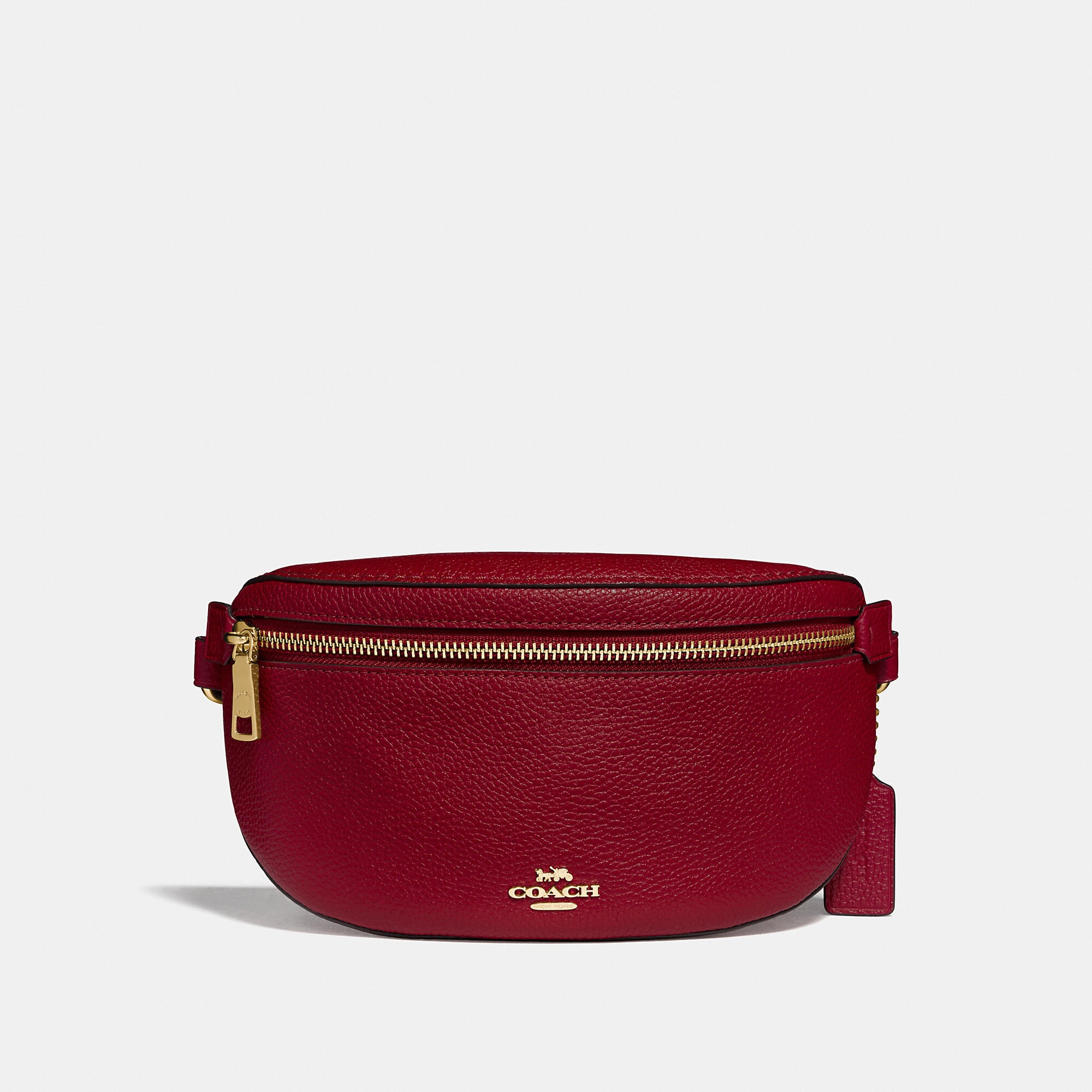Coach Belt Bag In Gd/deep Red