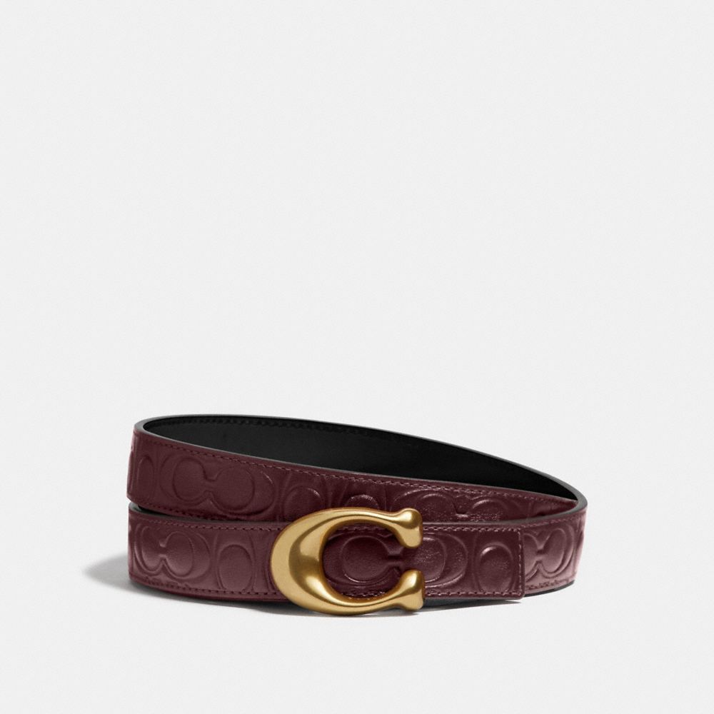 coach sculpted signature reversible belt