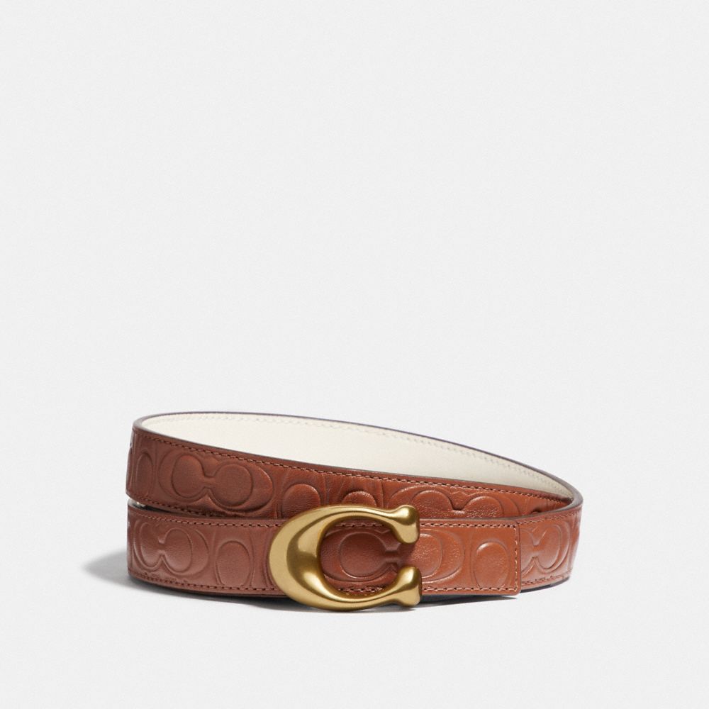 coach sculpted signature reversible belt