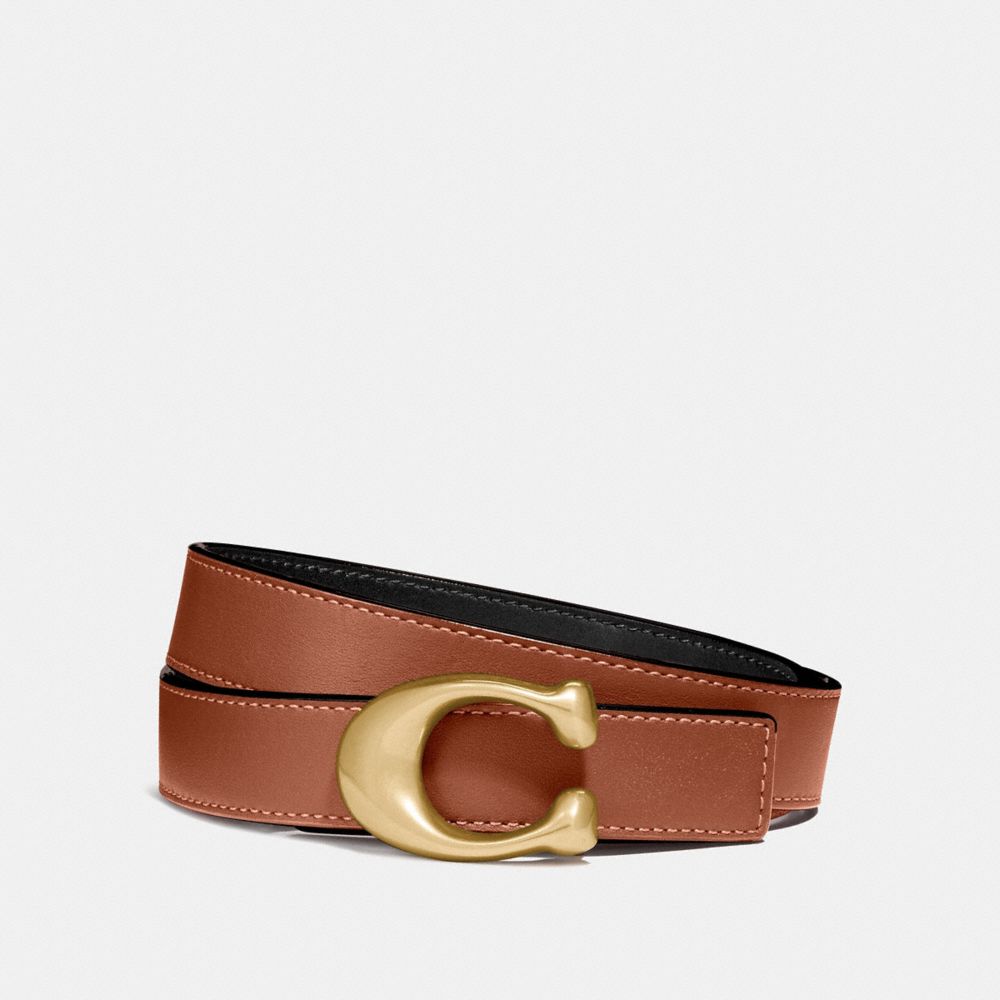 coach sculpted signature reversible belt