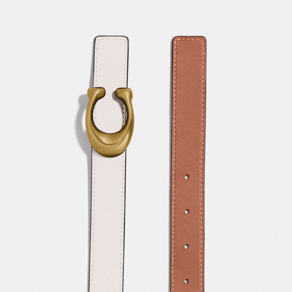 coach sculpted signature reversible belt