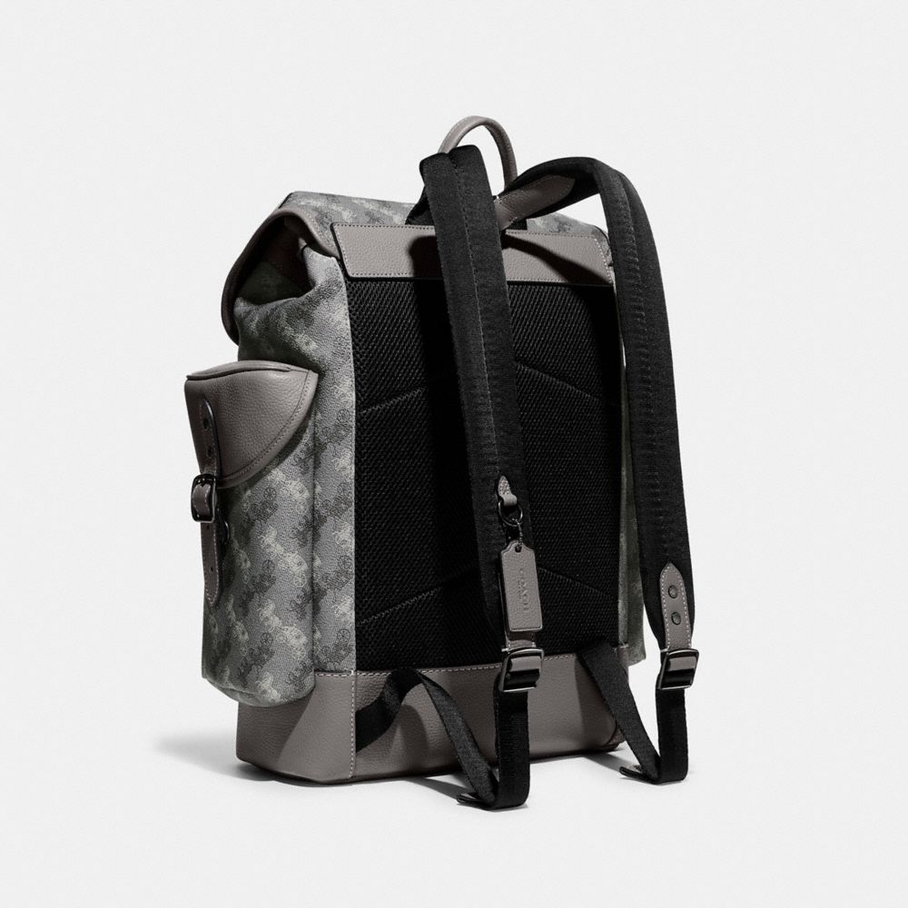 QA_AUTO Hitch Backpack With Horse And Carriage Print, Black Copper/Grey, Product