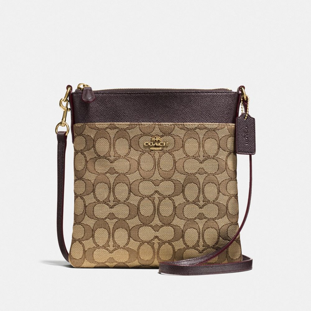 kitt messenger crossbody in signature jacquard