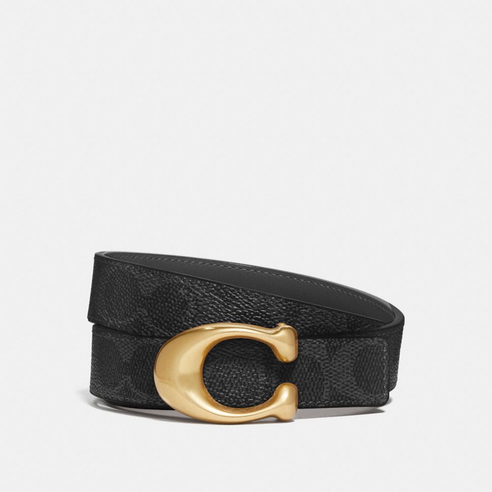 COACH Sculpted Signature Reversible Belt In Signature Canvas