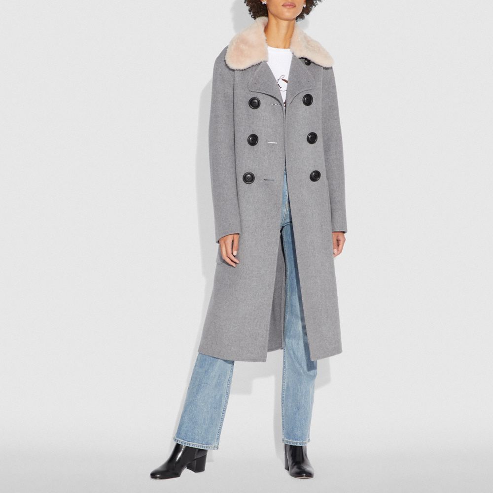 COACH Luxury Wool Trench Coat