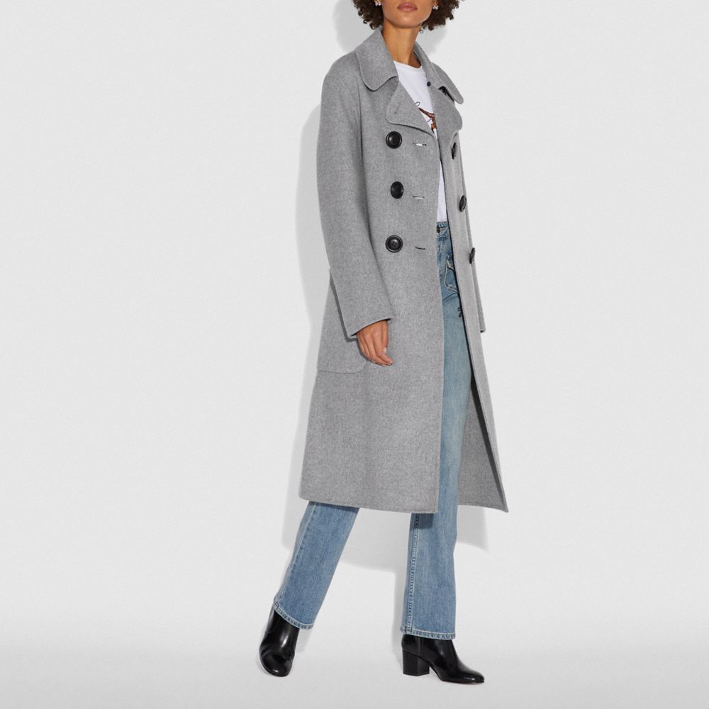 COACH Luxury Wool Trench Coat