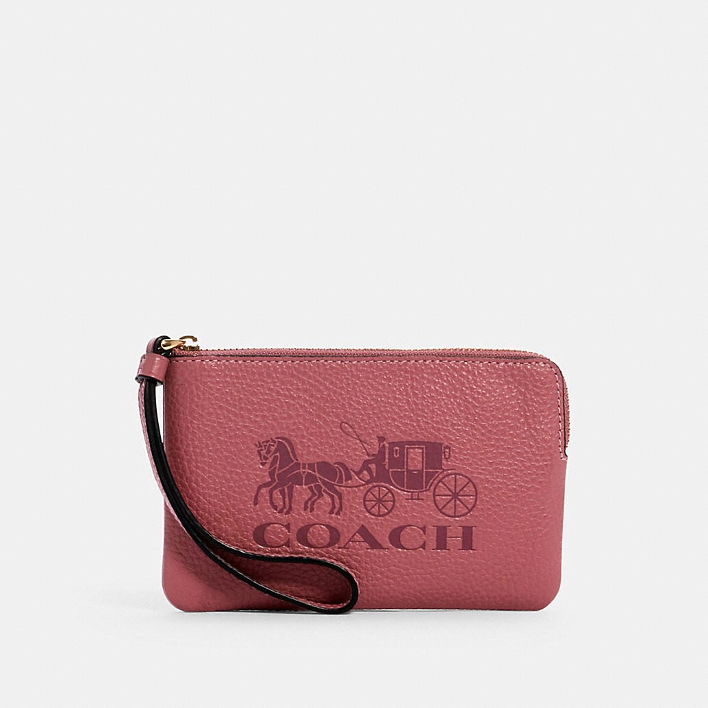 COACH® Outlet CORNER ZIP WRISTLET IN COLORBLOCK WITH