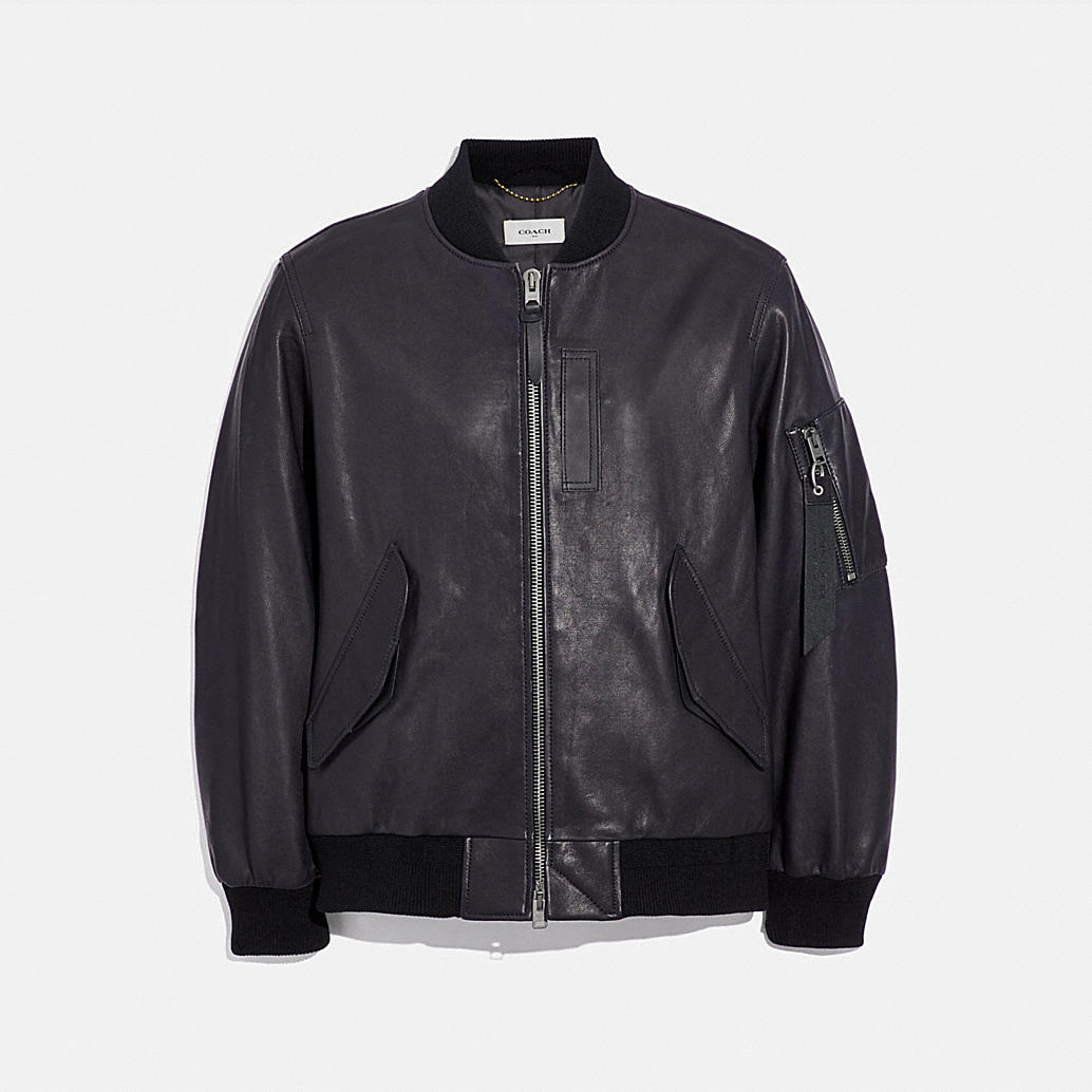 COACH: Leather Ma-1 Jacket