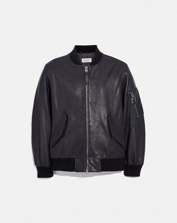 COACH: Leather Ma-1 Jacket