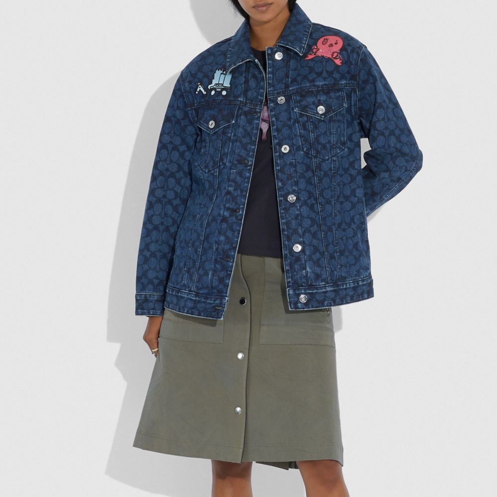 coach denim coat