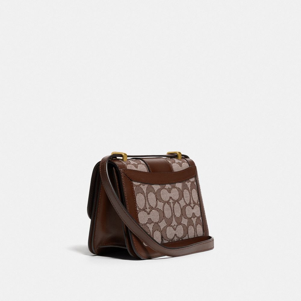 COACH Alie Shoulder Bag 18 In Signature Jacquard With Snakeskin Detail