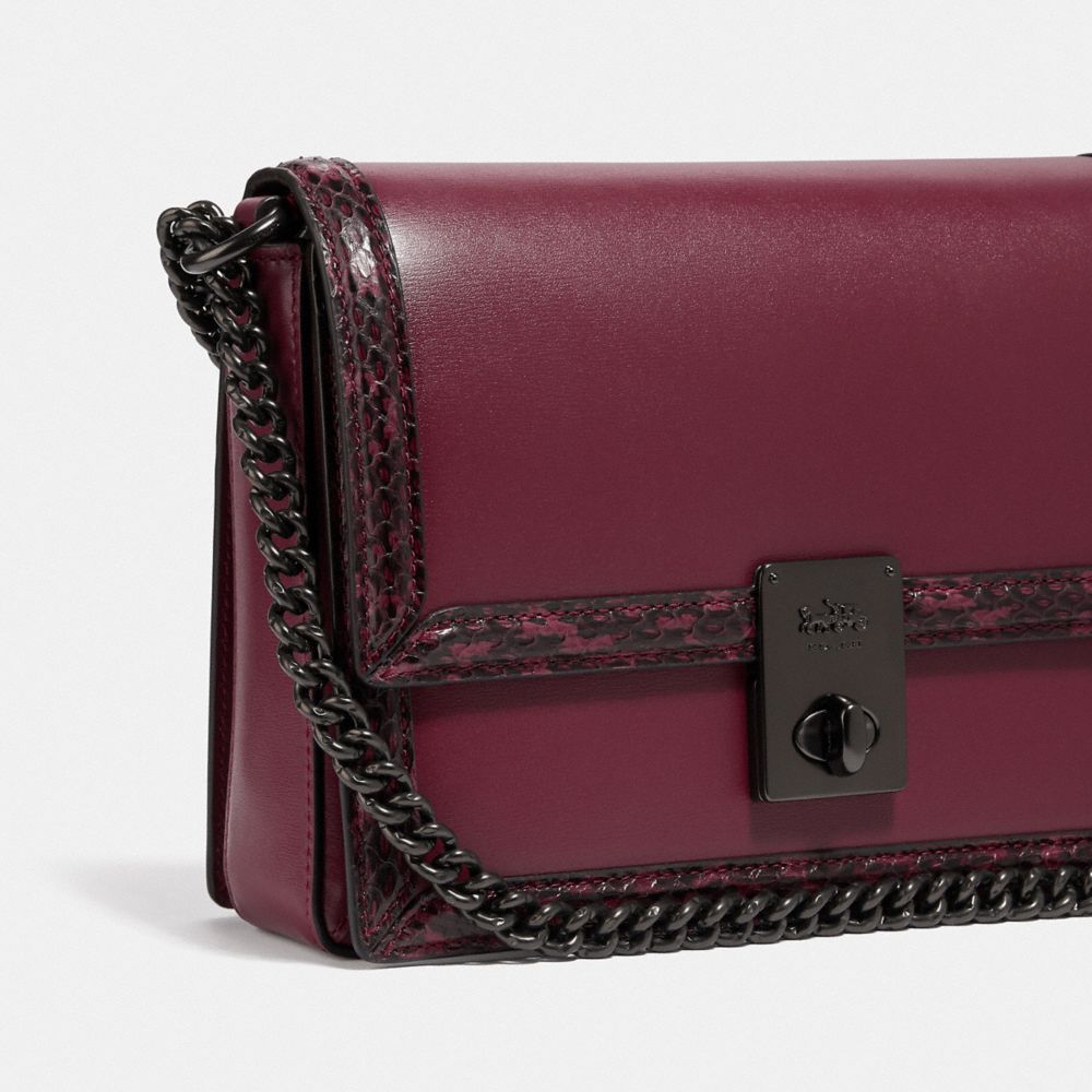 COACH Hutton Shoulder Bag With Snakeskin Detail