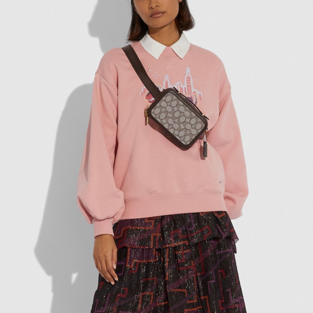 COACH Alie Belt Bag In Signature Jacquard