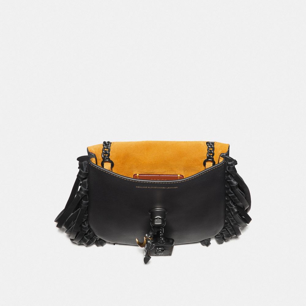 coach fringe saddle bag