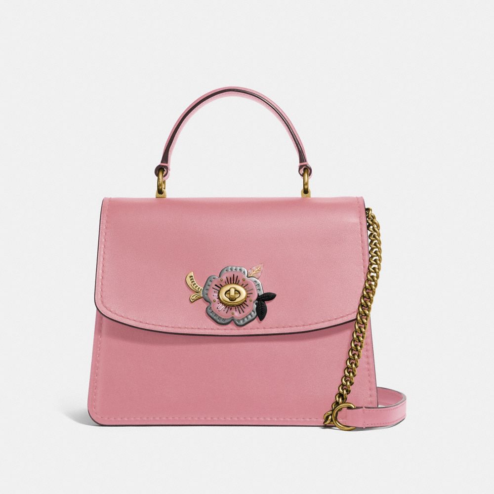 coach parker tea rose turnlock shoulder bag