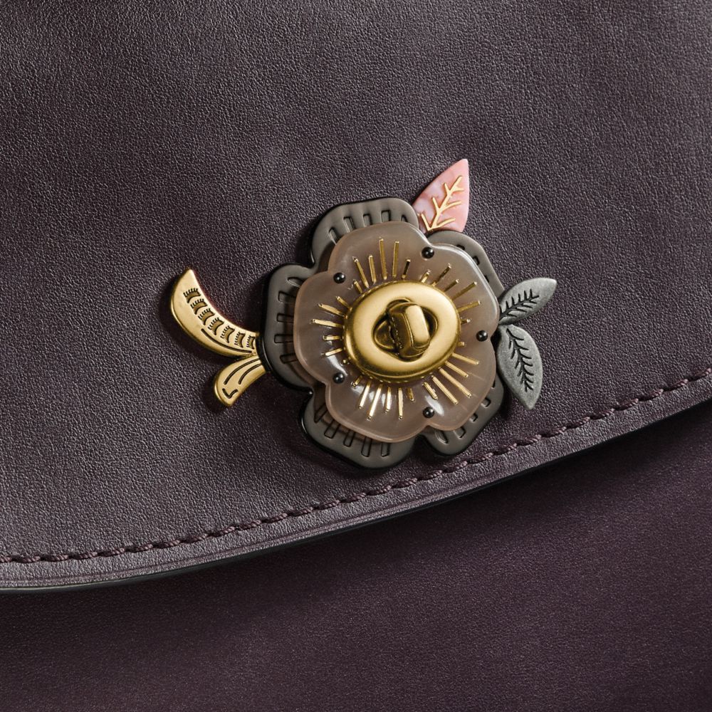 parker top handle with tea rose stones