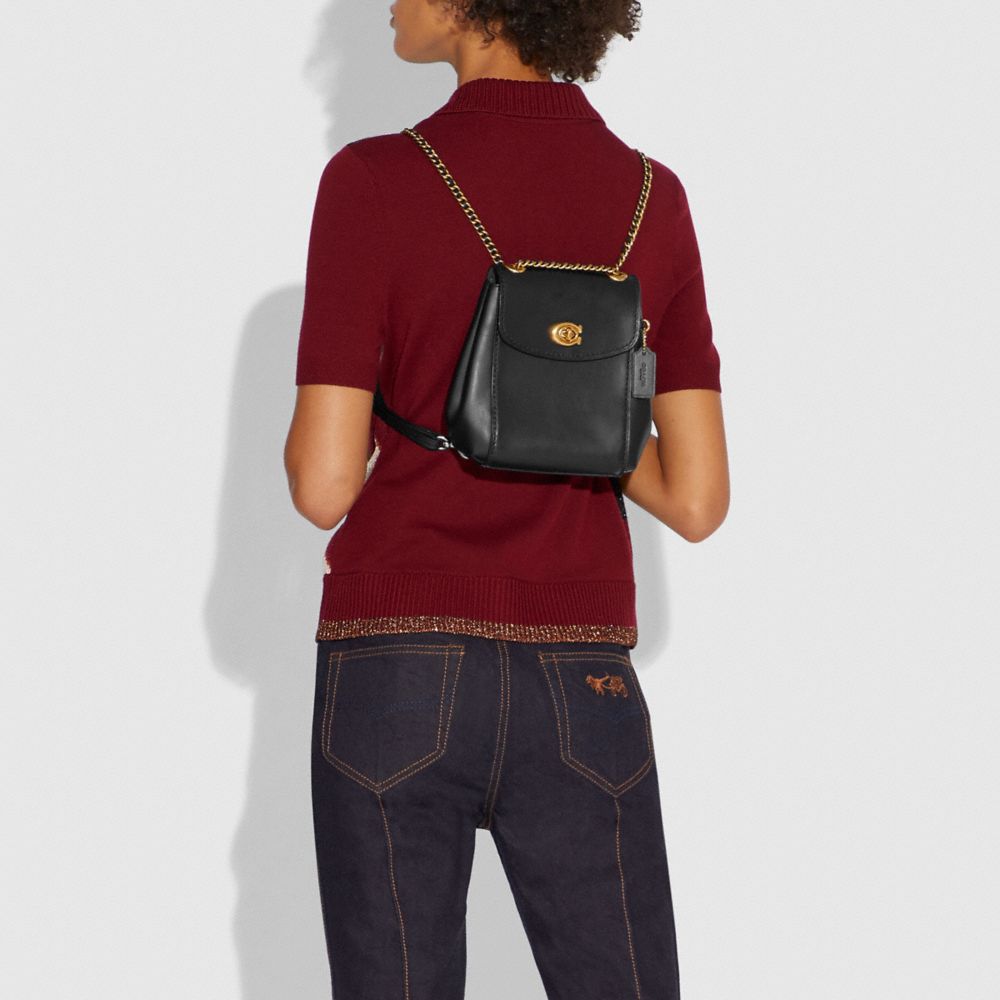 coach parker backpack black