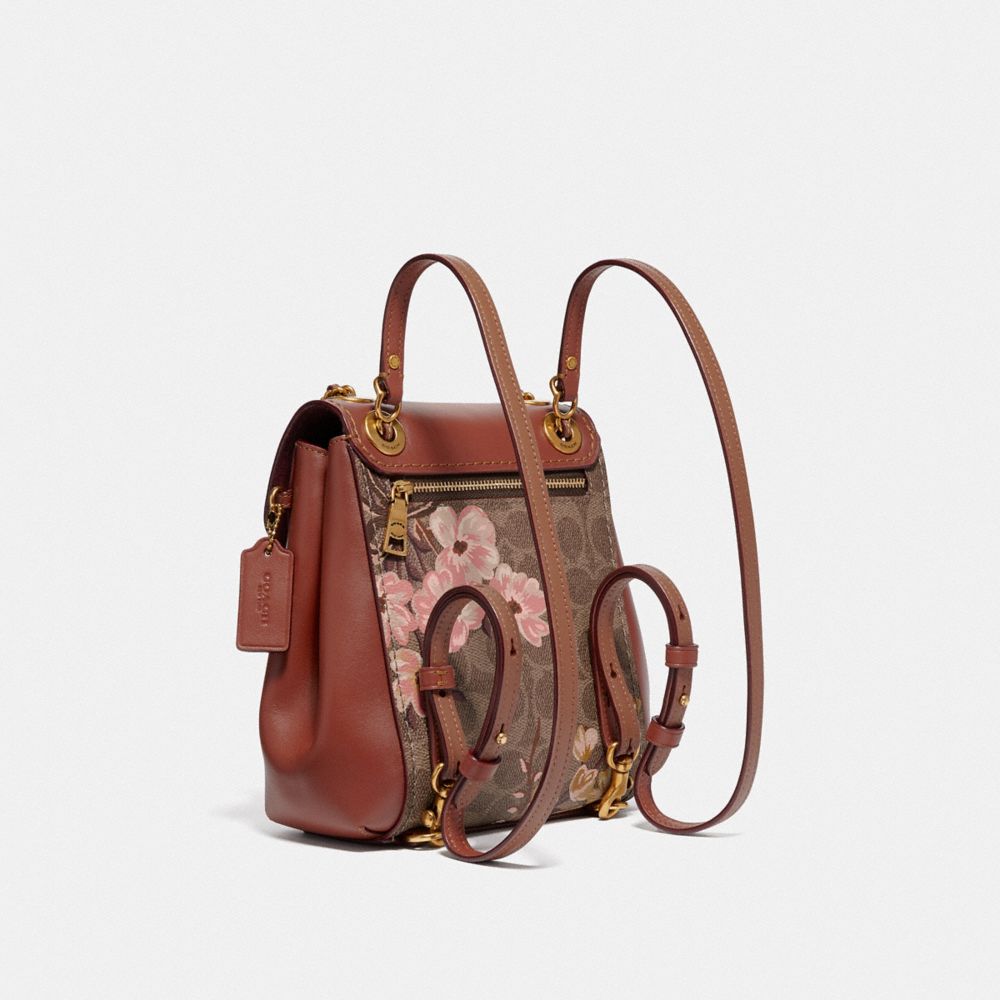 coach floral backpack