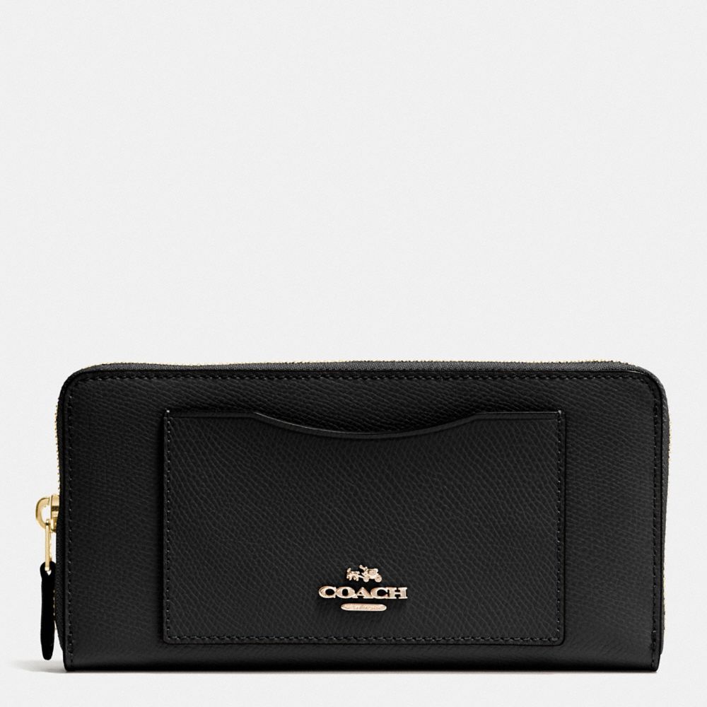 COACH®,ACCORDION ZIP WALLET,pusplitleather,,Front View
