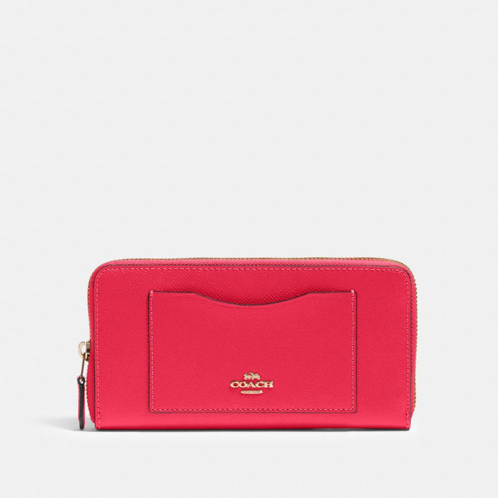 COACH®,ACCORDION ZIP WALLET,pusplitleather,,Front View