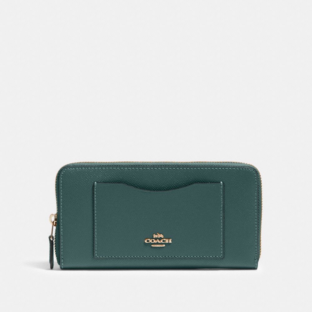 COACH®,ACCORDION ZIP WALLET,pusplitleather,,Front View