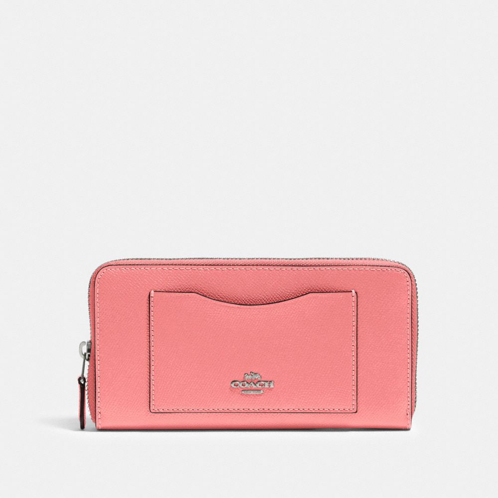 COACH®,ACCORDION ZIP WALLET,pusplitleather,,Front View