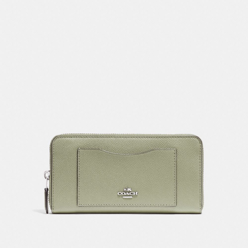 COACH®,ACCORDION ZIP WALLET,pusplitleather,,Front View