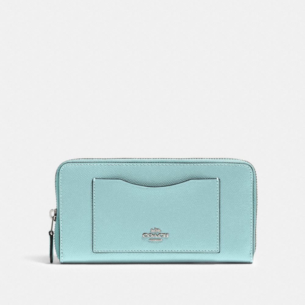 COACH®,ACCORDION ZIP WALLET,pusplitleather,,Front View