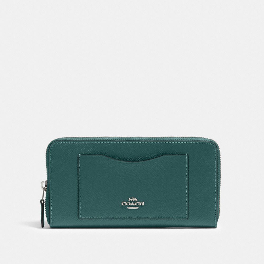 COACH®,ACCORDION ZIP WALLET,pusplitleather,,Front View