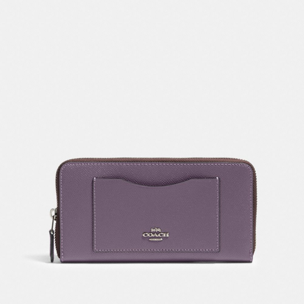 COACH®,ACCORDION ZIP WALLET,pusplitleather,,Front View
