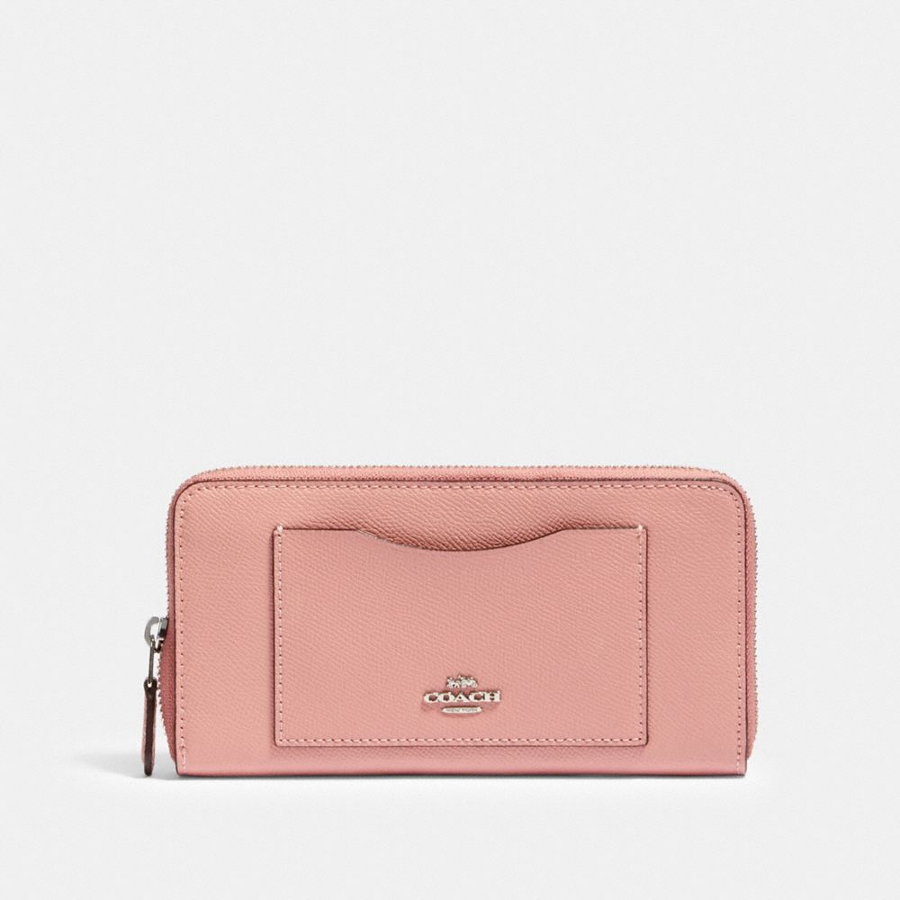 COACH®,ACCORDION ZIP WALLET,pusplitleather,,Front View