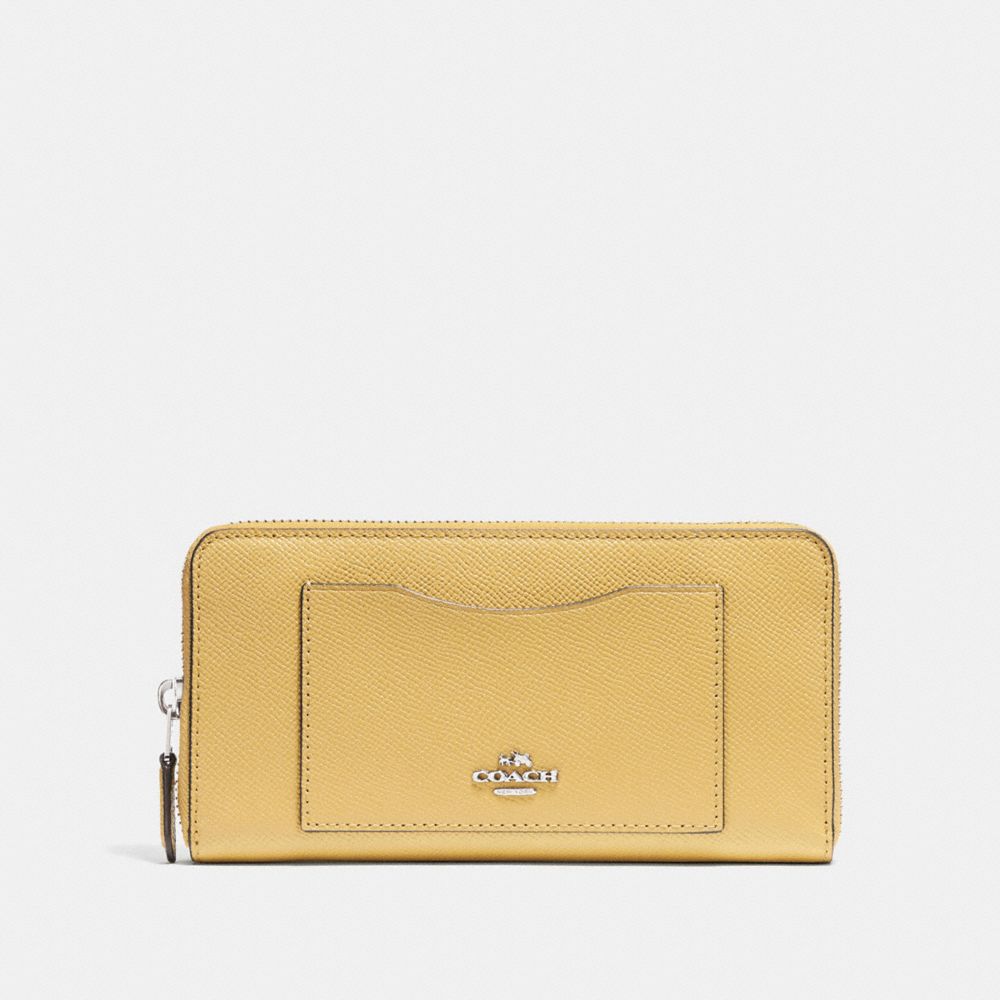 COACH®,ACCORDION ZIP WALLET,pusplitleather,,Front View