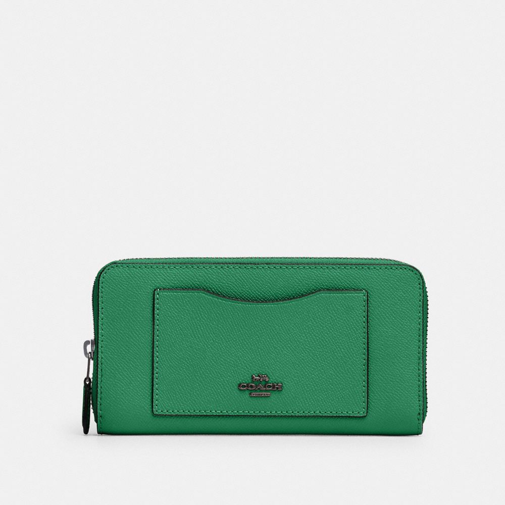 COACH®,ACCORDION ZIP WALLET,pusplitleather,,Front View