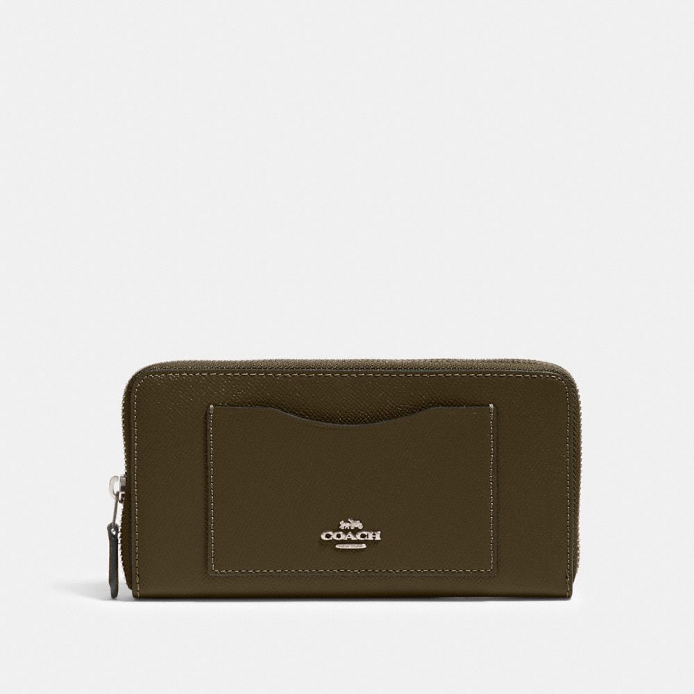 COACH®,ACCORDION ZIP WALLET,pusplitleather,,Front View