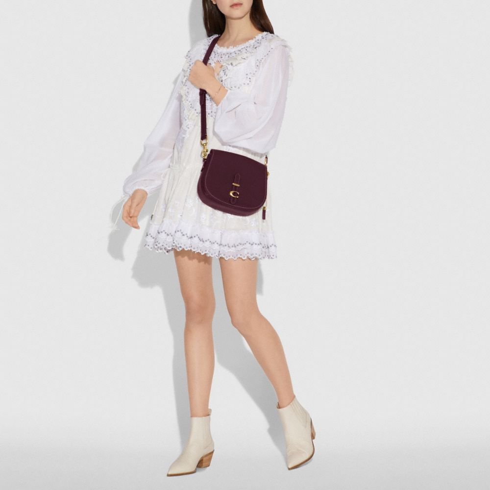 coach glovetanned saddle bag