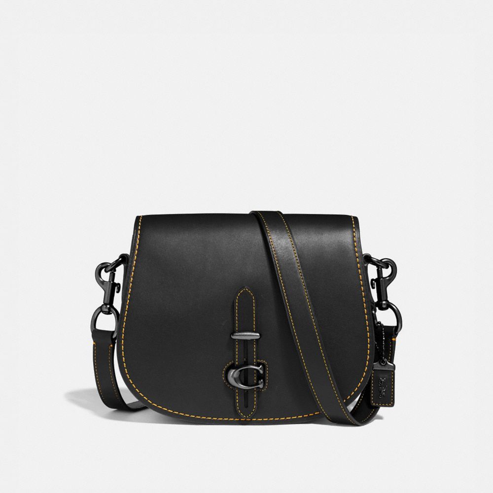 coach black saddle bag