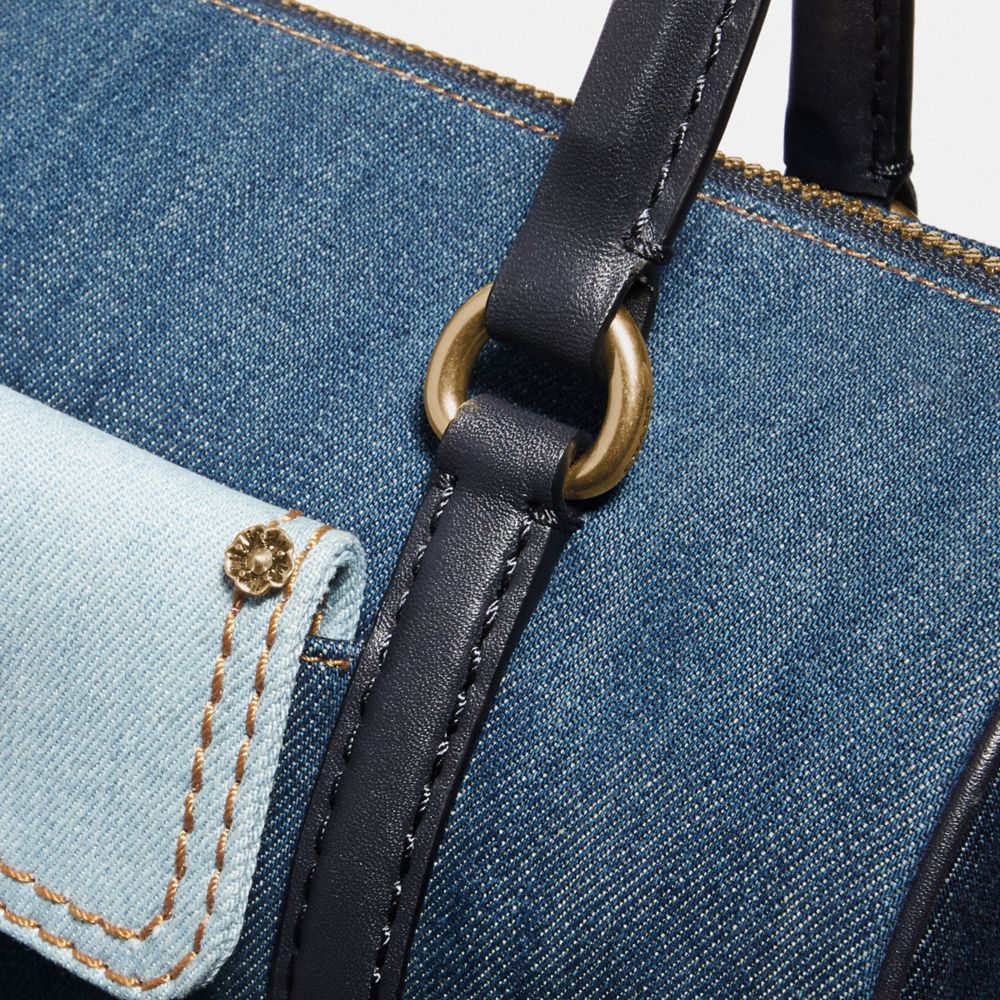 blue denim coach bags