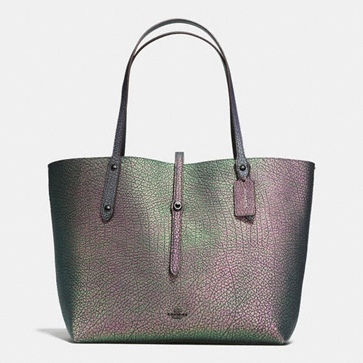 COACH: Market Tote In Hologram Leather