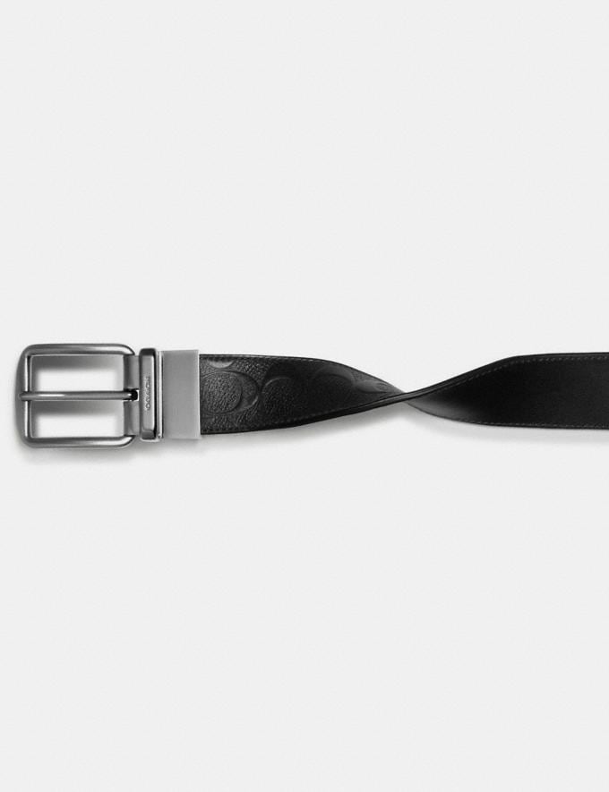 Coach Harness Buckle Cut-To-Size Reversible Belt, 38mm Black/Black Private Sale For Him Accessories Alternate View 1