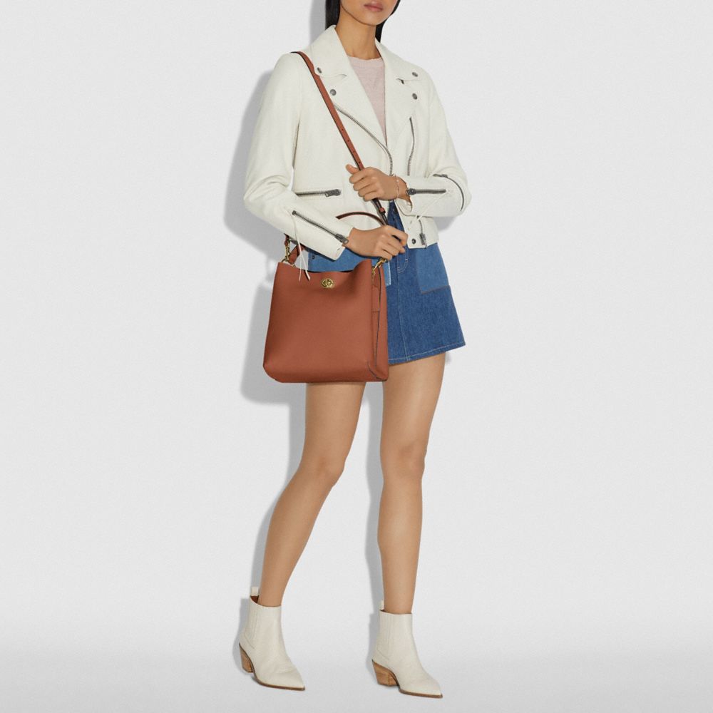 polished pebble leather charlie bucket crossbody