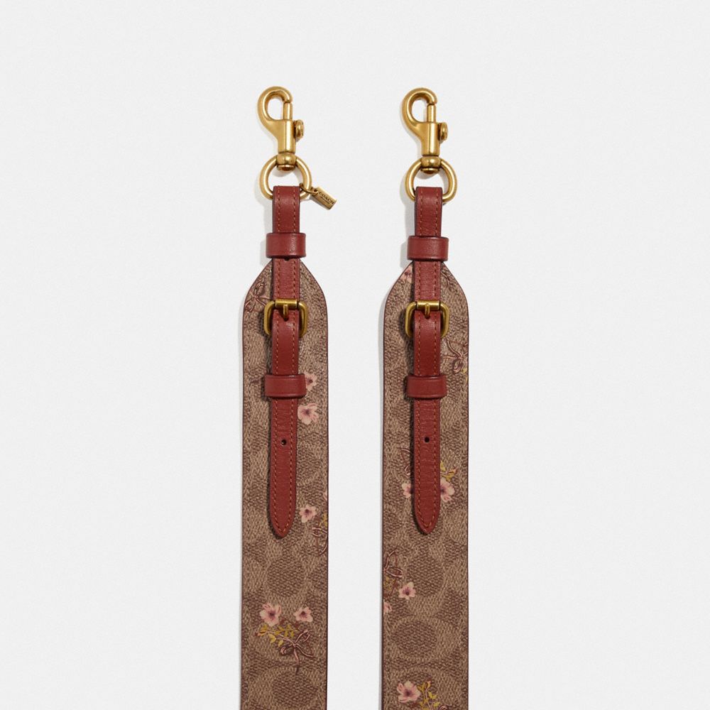 Strap in Signature Canvas With Floral Print COACH