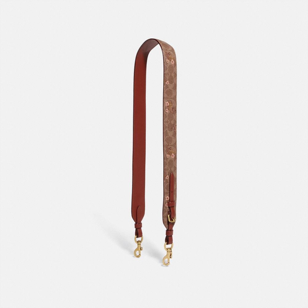 Strap in Signature Canvas With Floral Print COACH