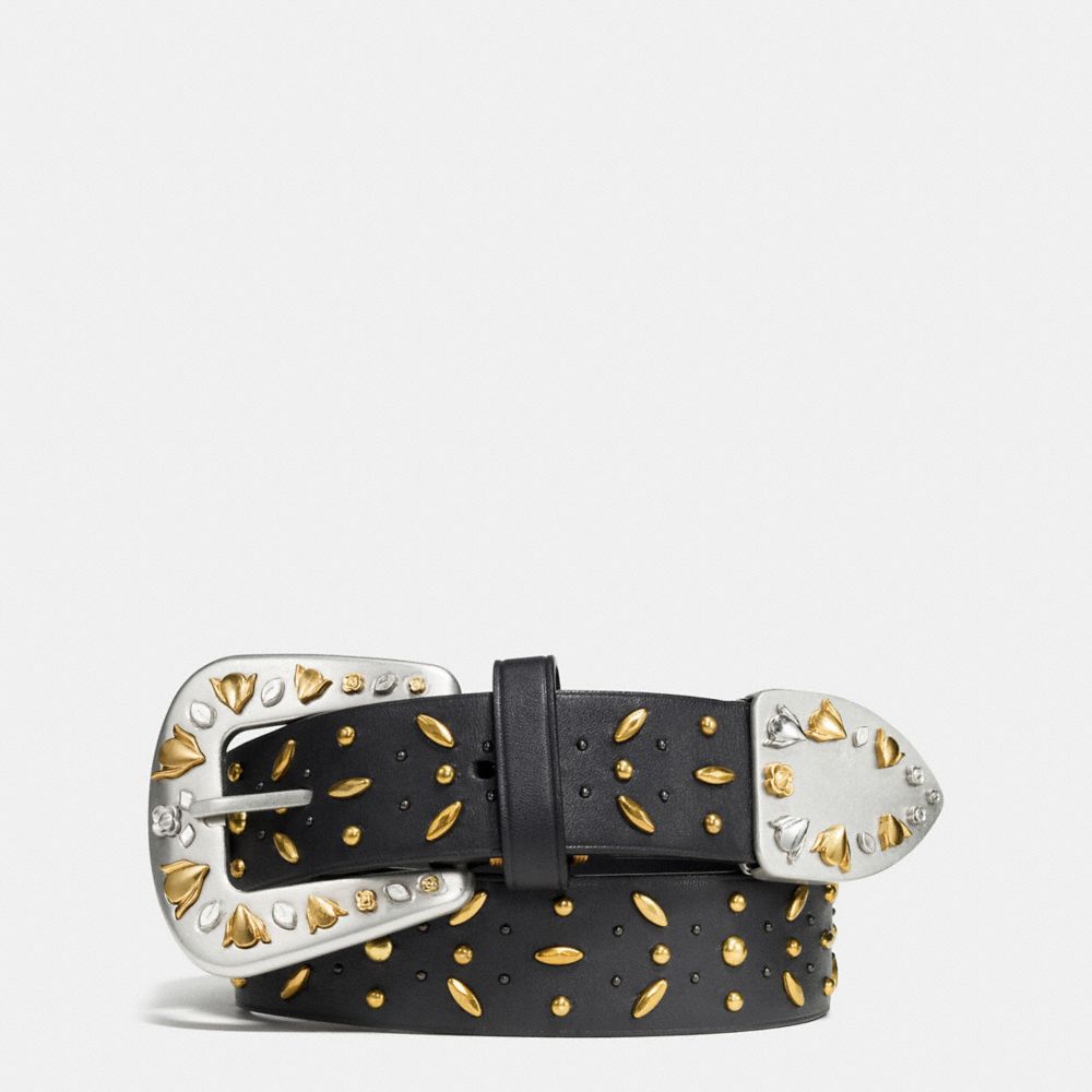 COACH Tea Rose Buckle Belt