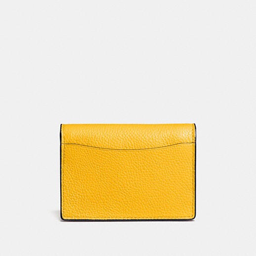 COACH: Envelope Card Case In Polished Pebble Leather