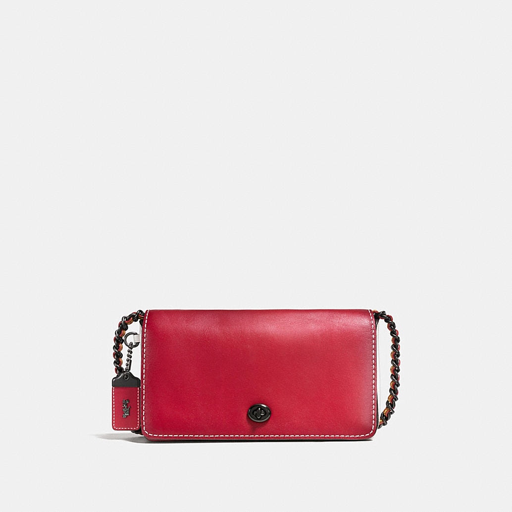 COACH: Colorblock Dinky Crossbody In Mixed Materials